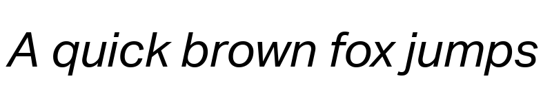 Preview of AktivGroteskW06-Italic Regular font