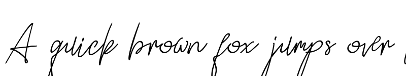 Preview of Alamanda Santika Signature Regular font