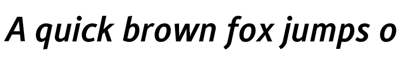 Preview of Alber Medium Italic font