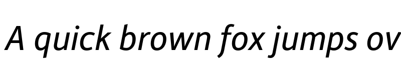 Preview of Alber New Italic font