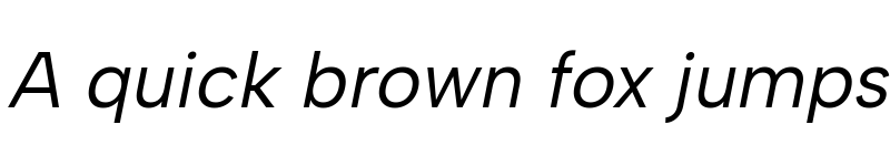 Preview of Albert Sans Italic font