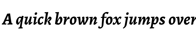 Preview of Alegreya Bold Italic font