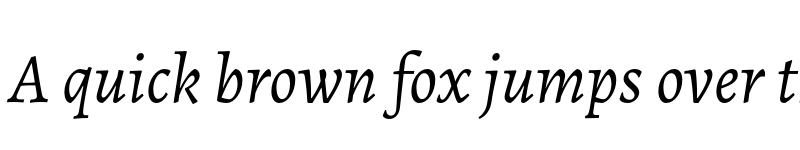 Preview of Alegreya Italic font