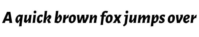 Preview of Alegreya Sans ExtraBold Italic font