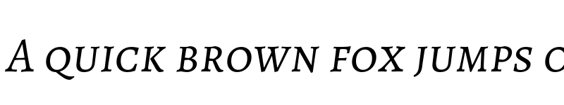 Preview of Alegreya SC Italic font