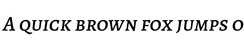 Preview of Alegreya SC Medium Italic font