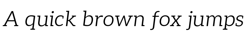 Preview of Aleo Light Italic font