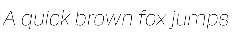 Preview of Alfabet Thin Italic font