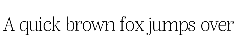 Preview of Alga VF ExtraLight font