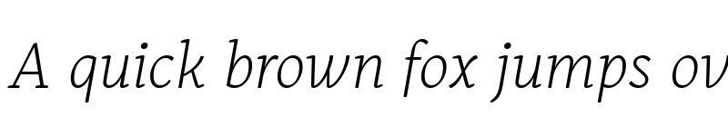 Preview of Alkes Thin Italic font