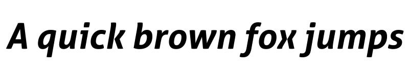 Preview of Aller Bold Italic font