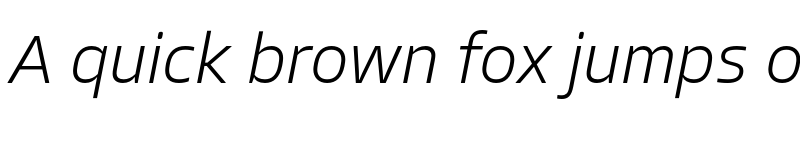 Preview of Allotrope ExtraLight Italic font