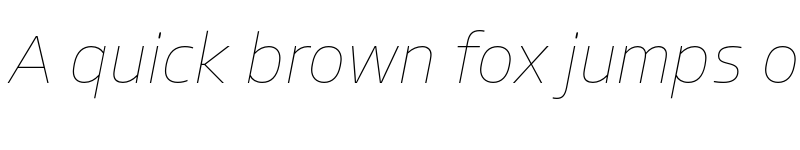 Preview of Allotrope Thin Italic font