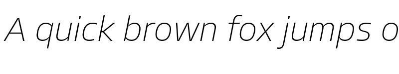 Preview of Allotrope UltraLight Italic font