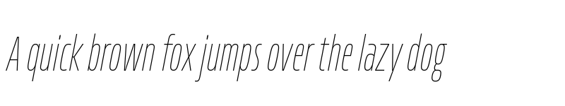 Preview of Allotrope Variable Compressed Thin Italic font