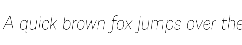 Preview of Almanach Hairline Italic font
