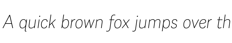 Preview of Almanach Thin Italic font
