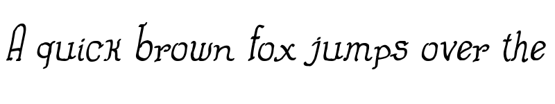 Preview of Almost Cartoon Italic font