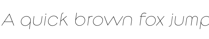 Preview of Along Sans s2 ThinItalic font