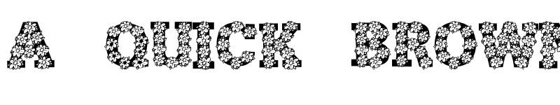 Preview of AlphaFlowers Regular font