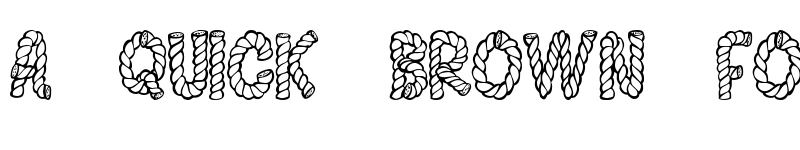 Preview of AlphaRope Regular font