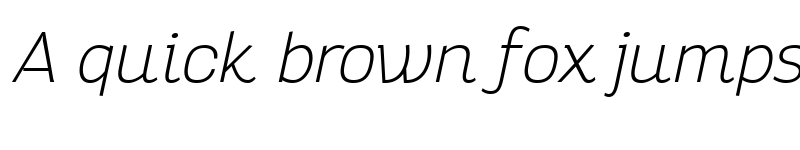 Preview of Altair Thin Italic font