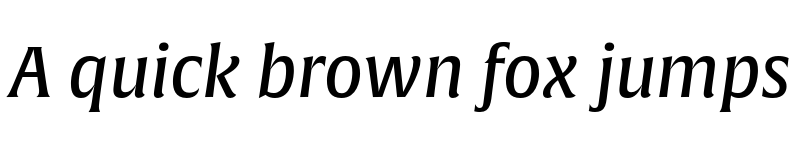 Preview of Alverata Medium Italic font