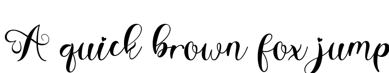 Preview of Amalia Valentine Regular font