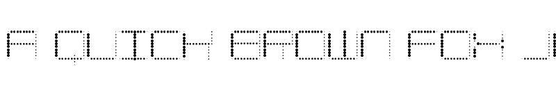 Preview of Amaya Technical Dots Regular font