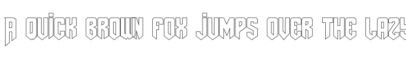 Preview of AmazDooMLeftOutline Regular font