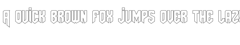 Preview of AmazDooMRightOutline Regular font