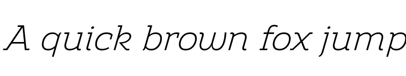 Preview of Amazing Slab Trial Light Italic font