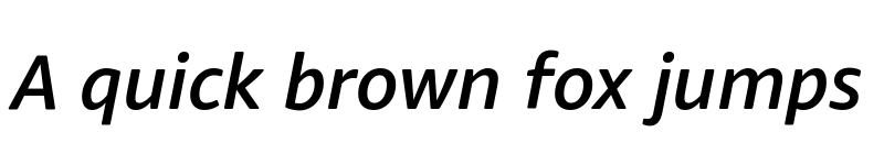 Preview of Amazon Ember Display Medium Italic font