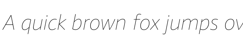 Preview of Amazon Ember Thin Italic font