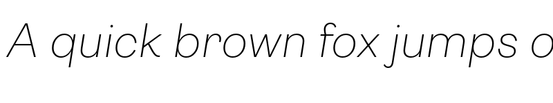 Preview of Ambit ExtraLight Italic font