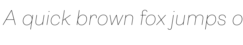 Preview of Ambit Thin Italic font