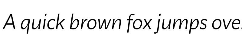 Preview of Ambra Sans Text Trial Book Italic font