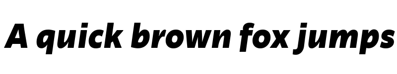 Preview of Ambra Sans Text Trial Extrabold Italic font