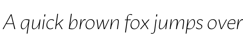 Preview of Ambra Sans Text Trial Light Italic font