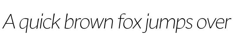 Preview of Ambra Sans Trial Light Italic font