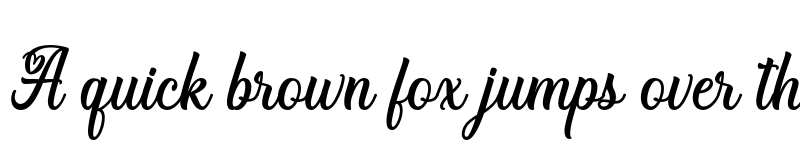 Preview of Amellya Regular font