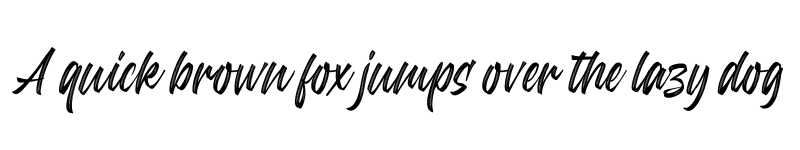 Preview of American Brush Regular font