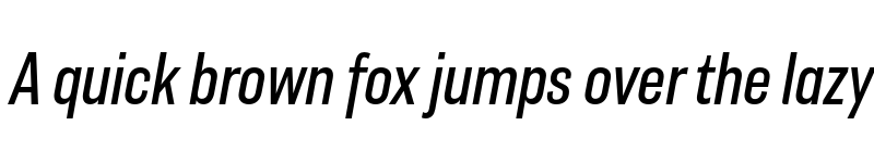 Preview of Americane Condensed Italic font