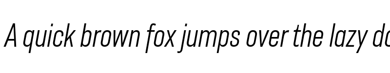 Preview of Americane Condensed Light Italic font