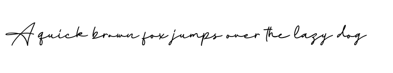 Preview of Amilly Signature Regular font