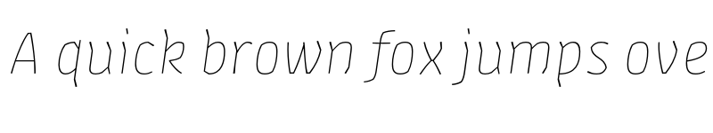 Preview of Amman Sans Pro Thin Italic font