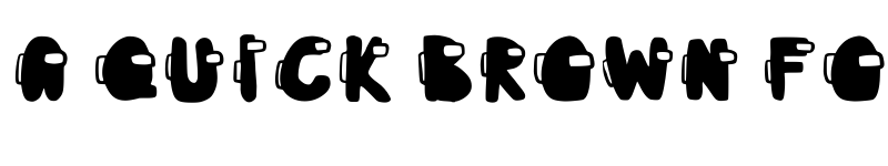 Preview of Among Us Filled Regular font