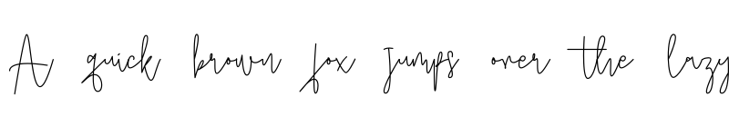 Preview of Amontiny Signature Regular font