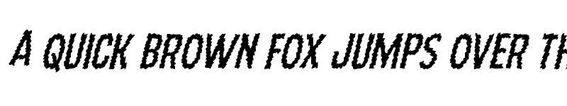 Preview of Ampire Staggered Italic Italic font