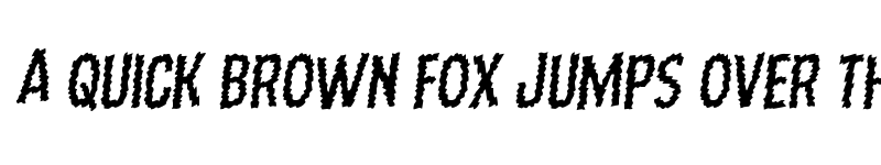 Preview of Ampire Staggered Rotalic Italic font